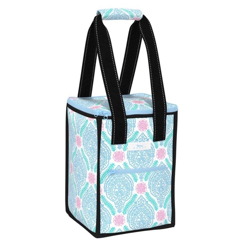 New Scout Cooler Bag - blue & pink print